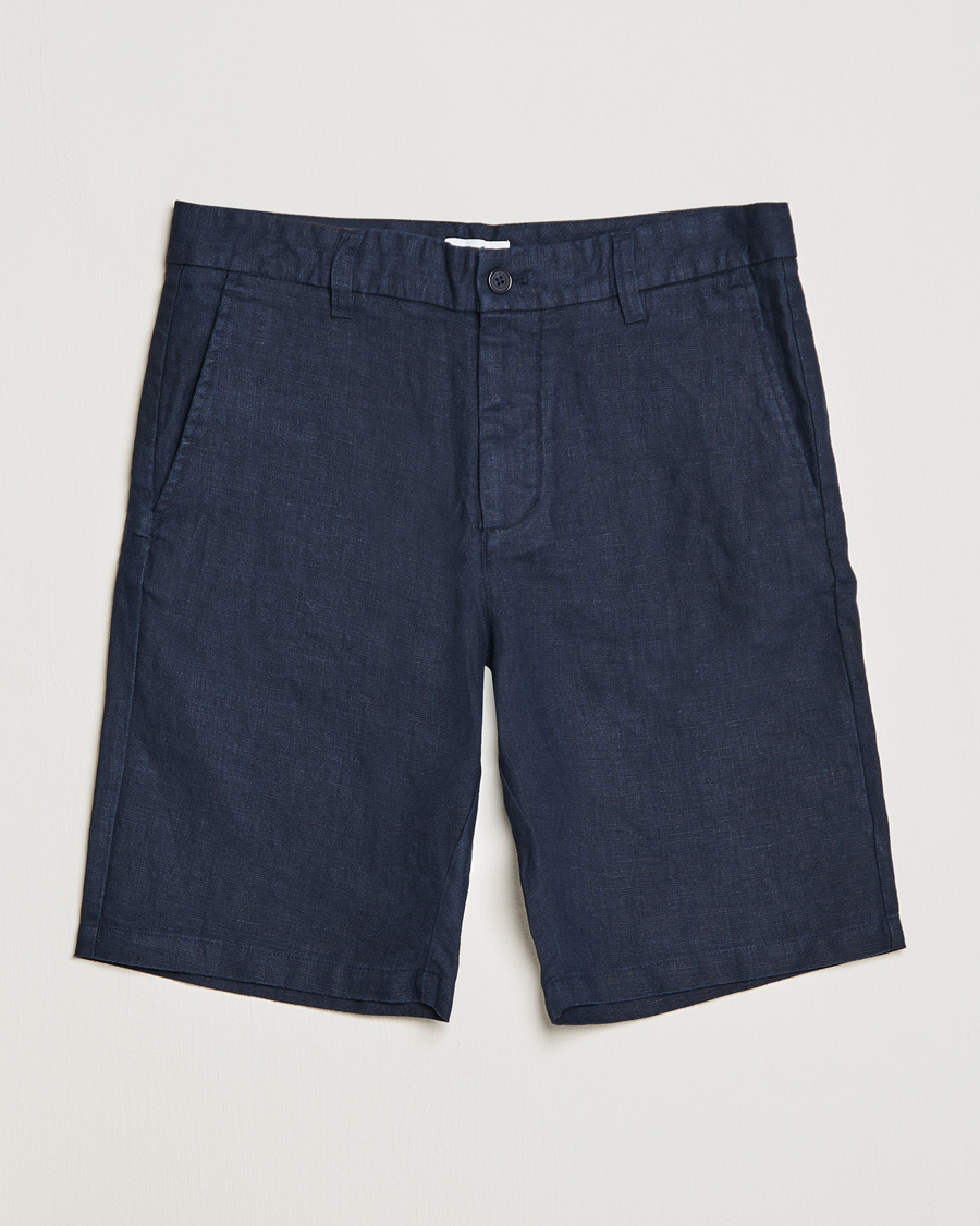 Herr | Shorts | NN07 | Crown Linen Shorts Navy