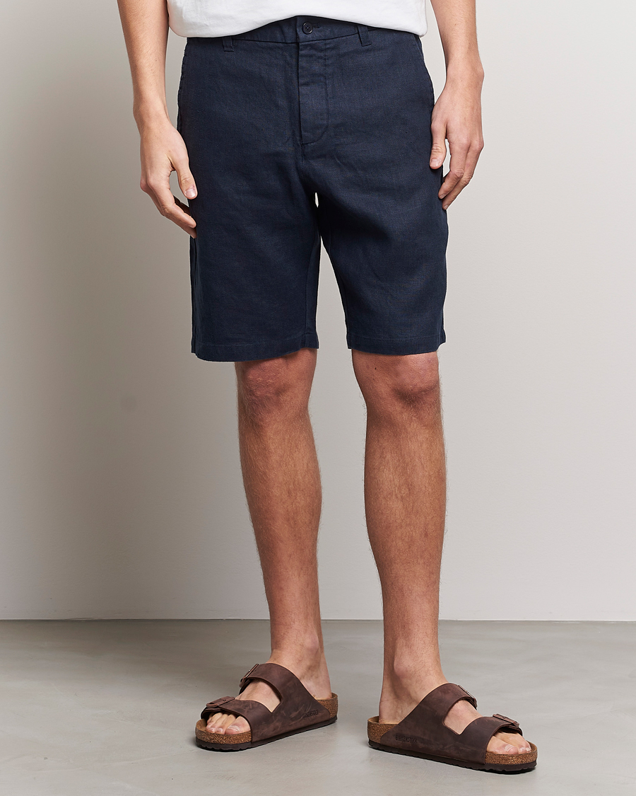 Herr | Shorts | NN07 | Crown Linen Shorts Navy
