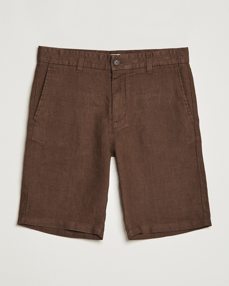 Herr | Shorts | NN07 | Crown Linen Shorts Brown