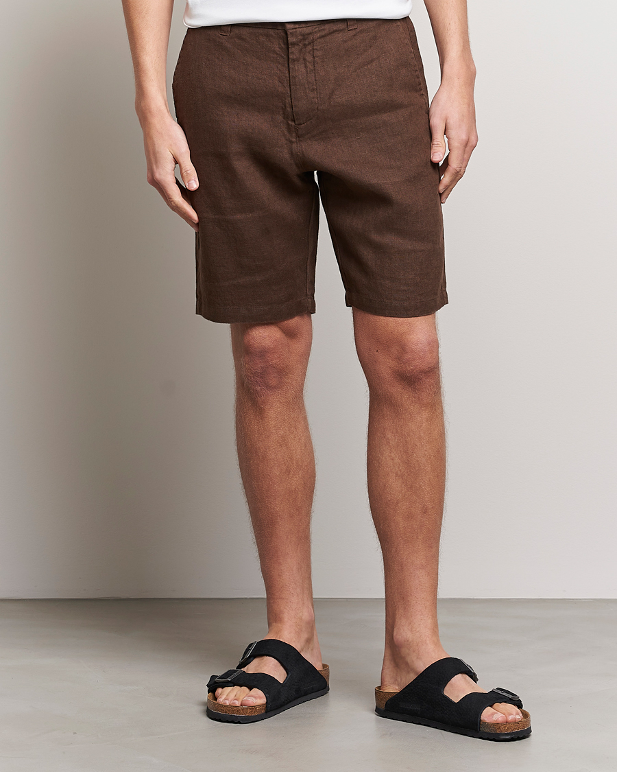 Herr |  | NN07 | Crown Linen Shorts Brown