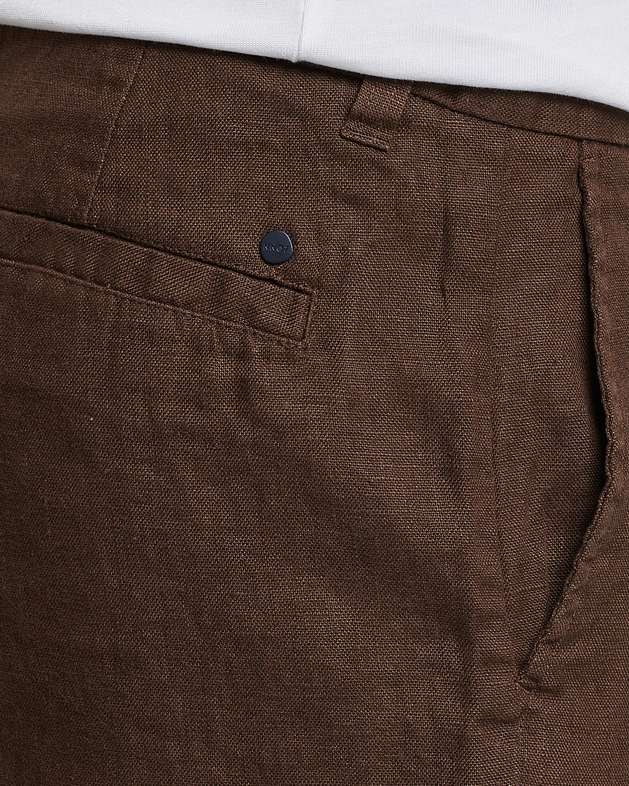 Herr | Shorts | NN07 | Crown Linen Shorts Brown