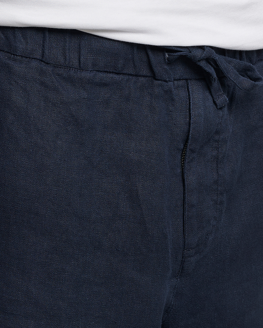 Herr | Shorts | NN07 | Keith Drawstring Linen Shorts Navy