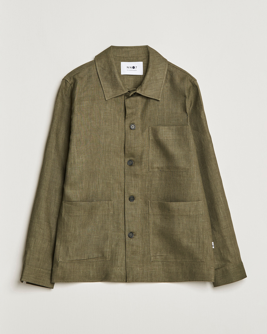Herr | Skjortor | NN07 | Olav Linen Overshirt Army
