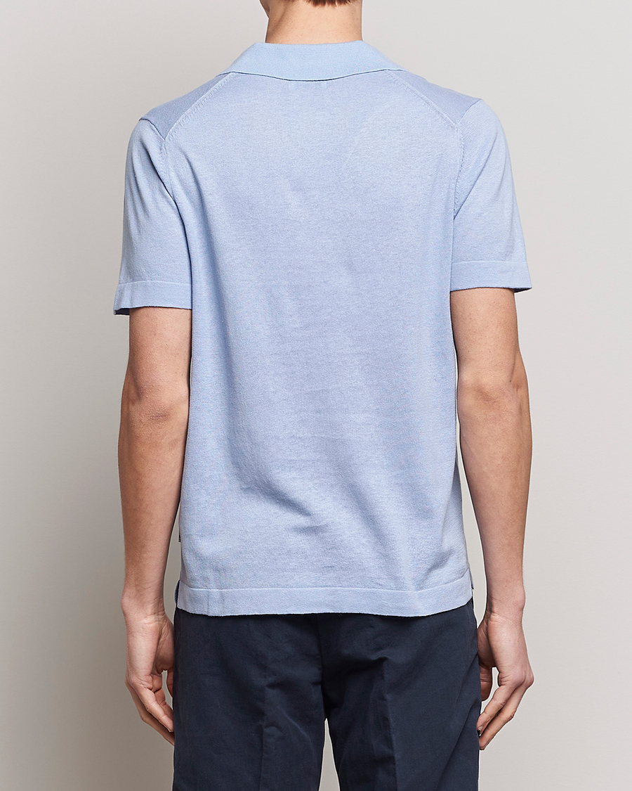 Herr | Pikéer | NN07 | Ryan Cotton/Linen Polo Brunnera Blue