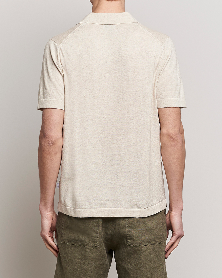 Herr | Pikéer | NN07 | Ryan Cotton/Linen Polo Oat
