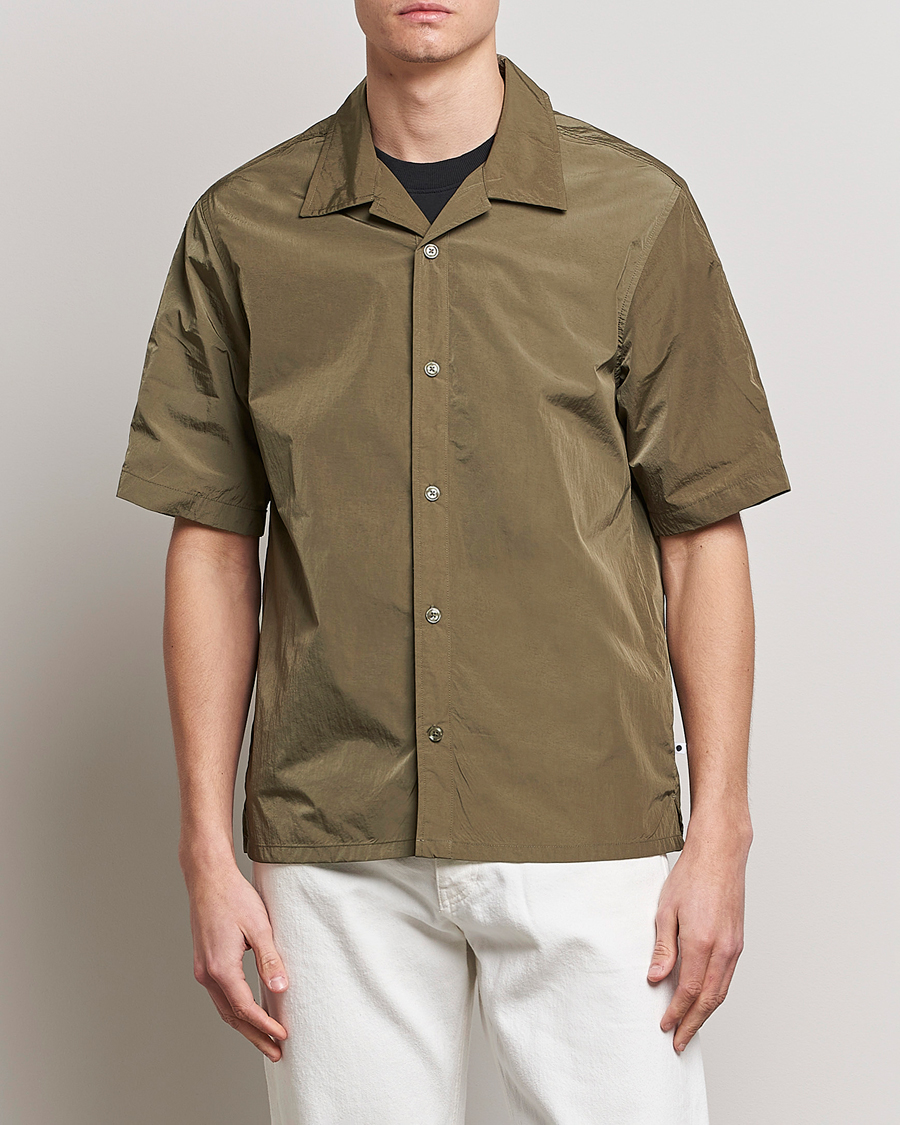 Herr | Kortärmade skjortor | NN07 | Ole Recycled Resort Shirt Army
