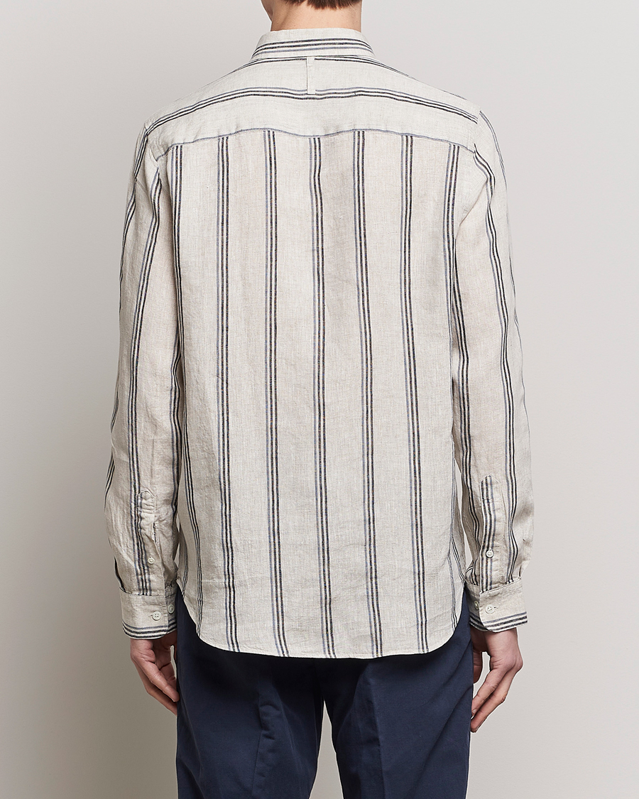 Herr | Skjortor | NN07 | Arne Strinped Linen Shirt Oat