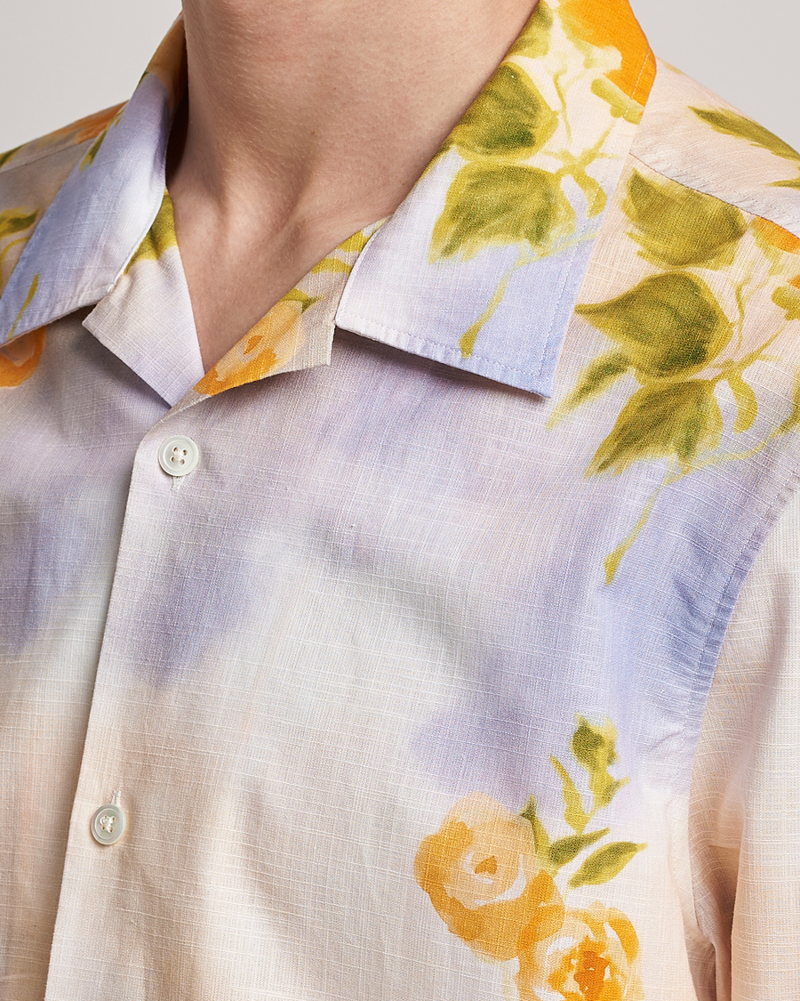 Herr | Skjortor | NN07 | Ole Short Sleeve Printed Cotton/Tencel Shirt Multi