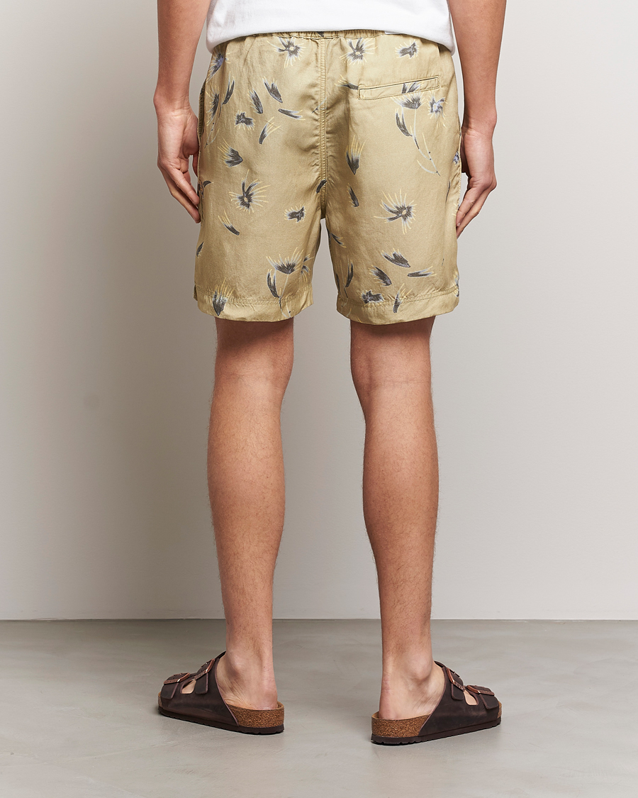 Herr | Shorts | NN07 | Warren Tencel/Linen Printed Shorts Pale Olive