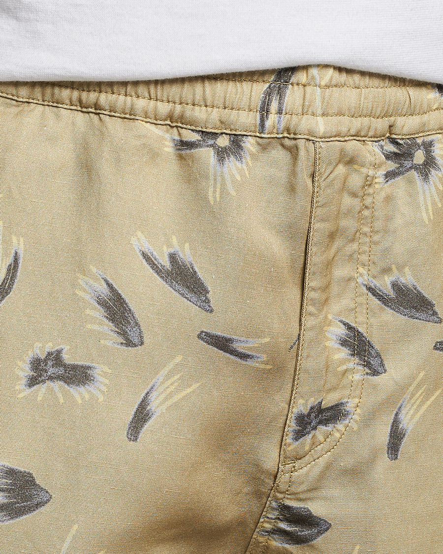 Herr | Shorts | NN07 | Warren Tencel/Linen Printed Shorts Pale Olive