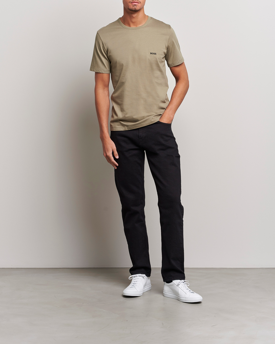 Herr | T-Shirts | BOSS BLACK | 3-Pack Crew Neck T-Shirt Green/Black/Navy