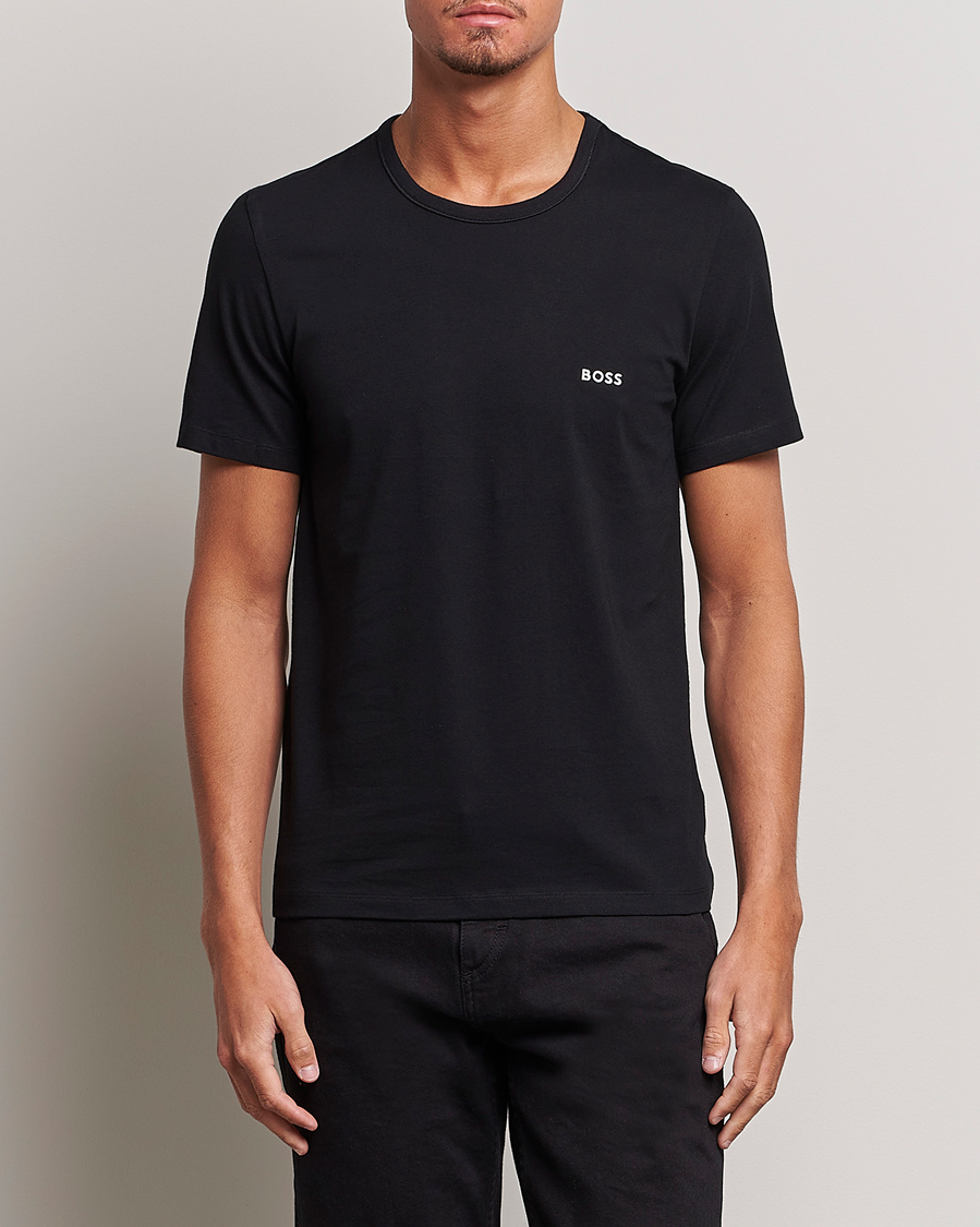 Herr | Svarta t-shirts | BOSS BLACK | 3-Pack Crew Neck T-Shirt Navy/Blue/Black