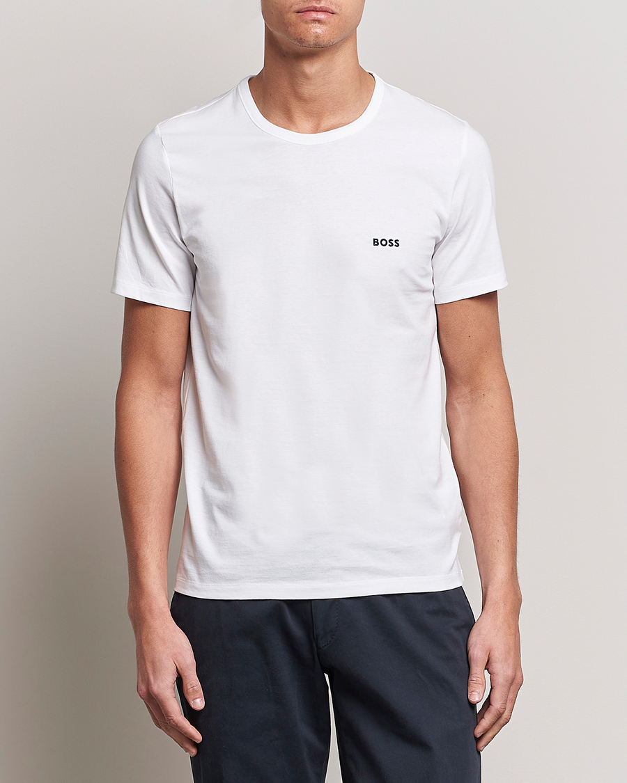 Herr | Svarta t-shirts | BOSS BLACK | 3-Pack Crew Neck T-Shirt White/Navy/Black