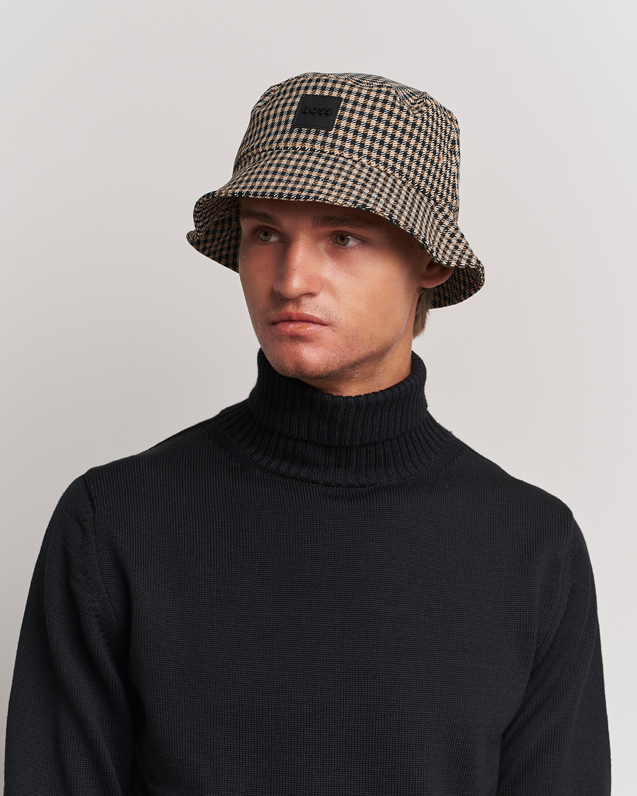 Herr |  | BOSS BLACK | Saul Checked Bucket Hat Medium Beige