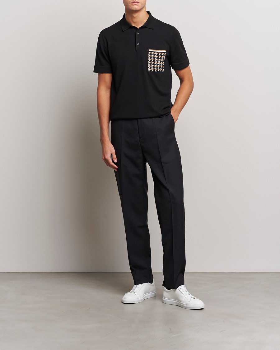 Herr | Pikéer | BOSS BLACK | Ofiordo Checked Pocket Polo Black