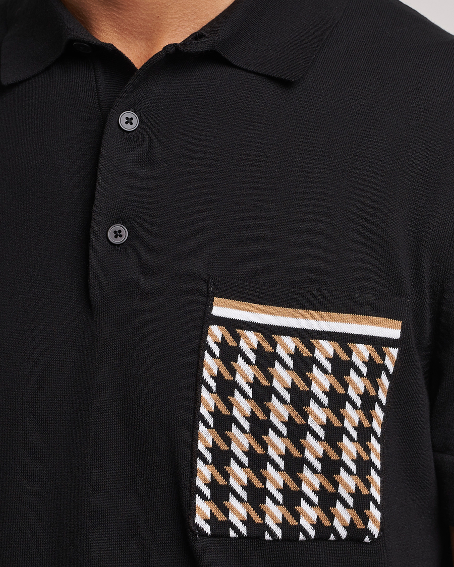 Herr | Pikéer | BOSS BLACK | Ofiordo Checked Pocket Polo Black