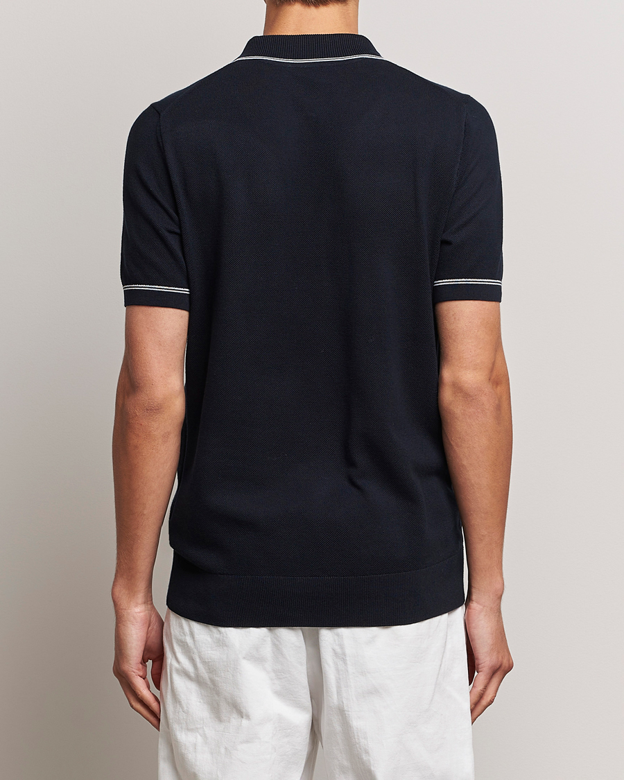 Herr | Pikéer | BOSS BLACK | Oleonardo Knitted Half Zip Polo Dark Blue