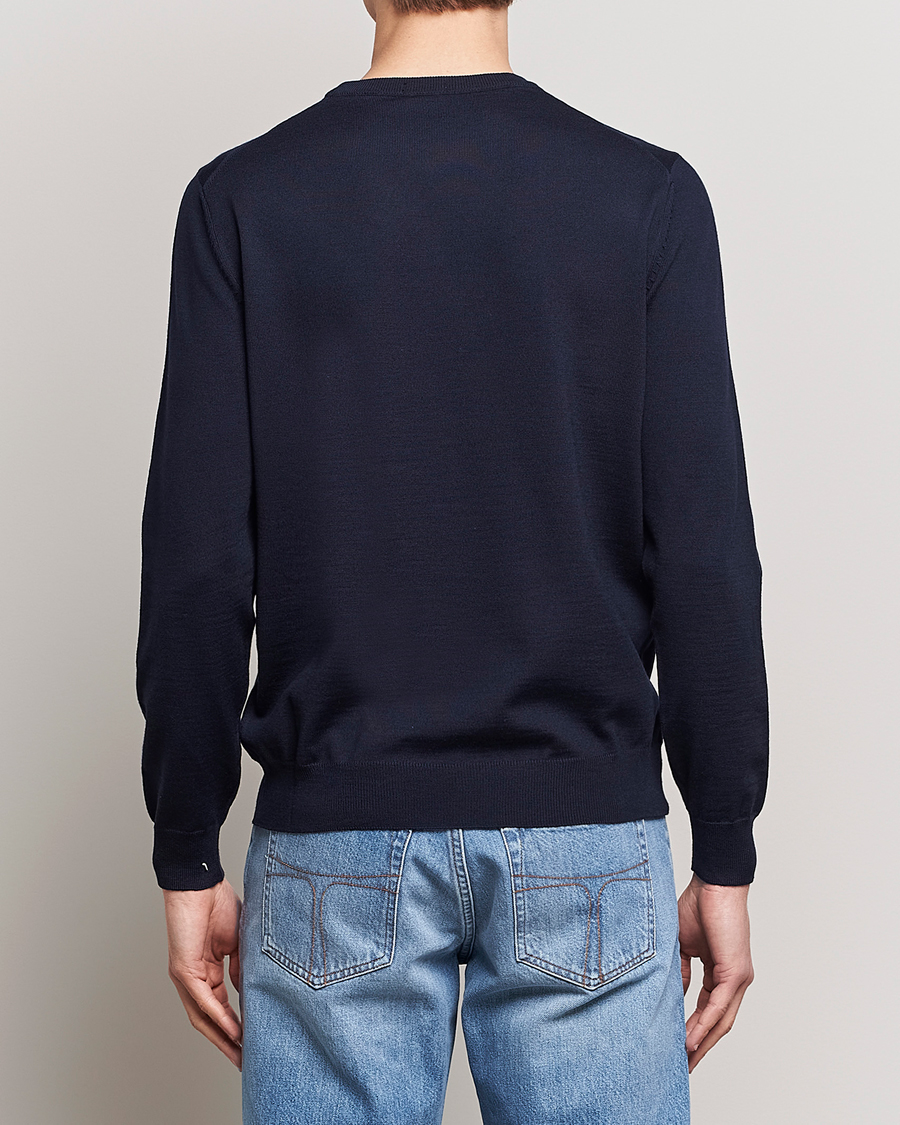 Herr | Tröjor | BOSS BLACK | Botto Merino Knitted Pullover Dark Blue
