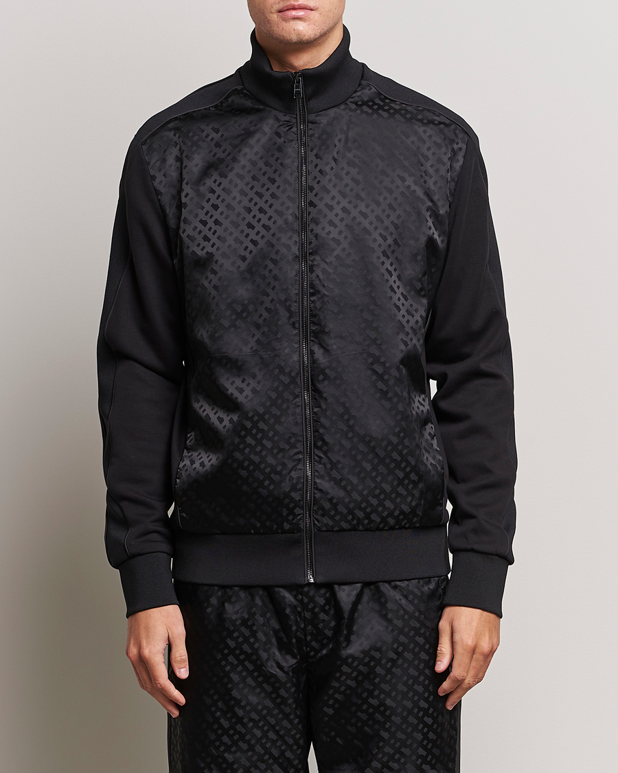 Herr | Tröjor | BOSS BLACK | Shepherd Monogram Full Zip Sweater Black