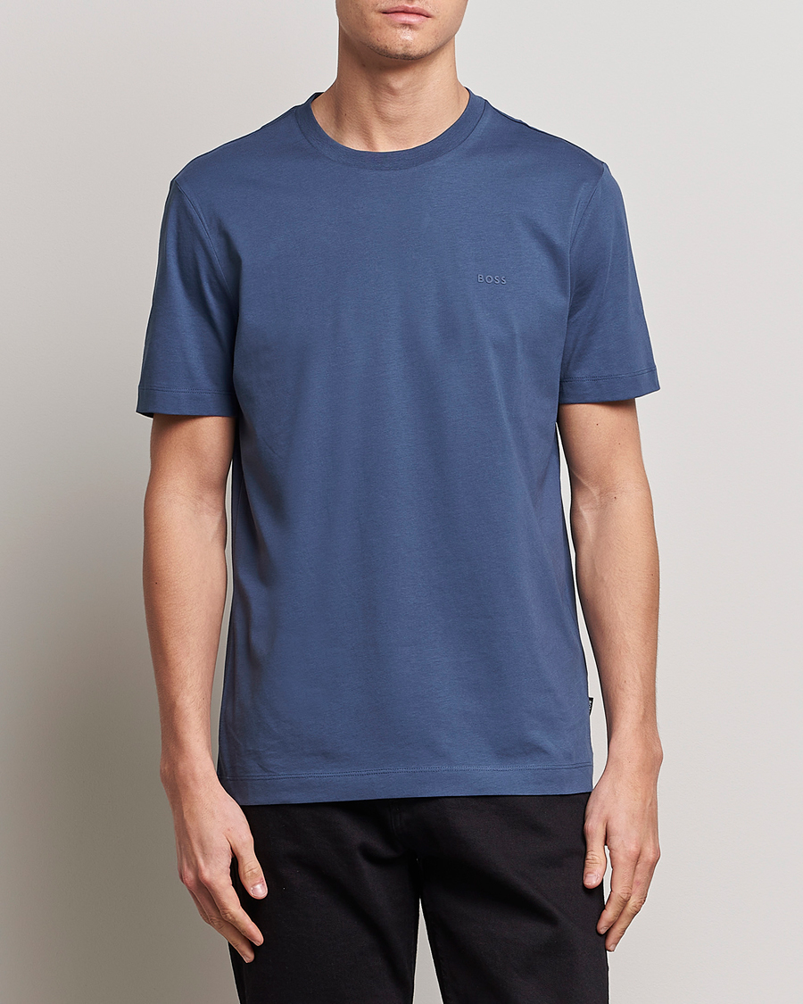 Herr |  | BOSS BLACK | Thompson Crew Neck T-Shirt Open Blue