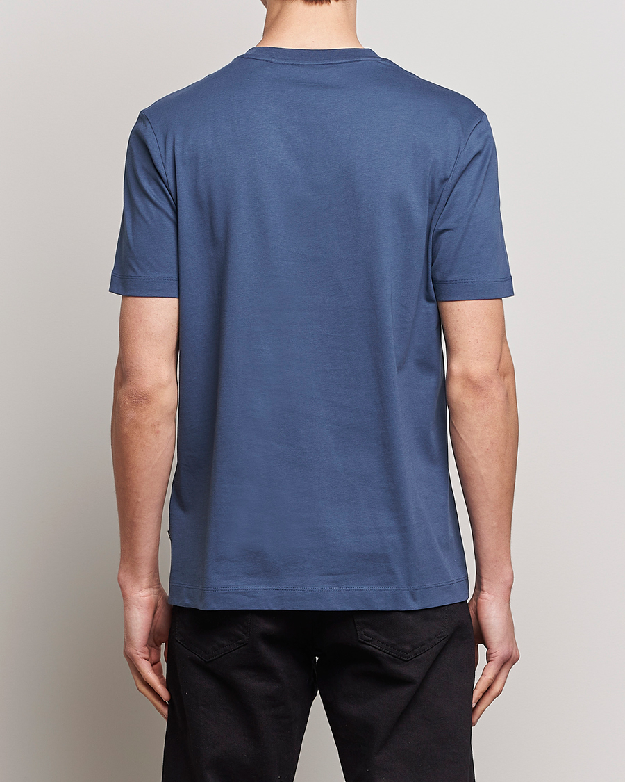 Herr | T-Shirts | BOSS BLACK | Thompson Crew Neck T-Shirt Open Blue