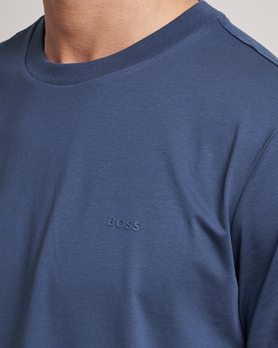 Herr | T-Shirts | BOSS BLACK | Thompson Crew Neck T-Shirt Open Blue