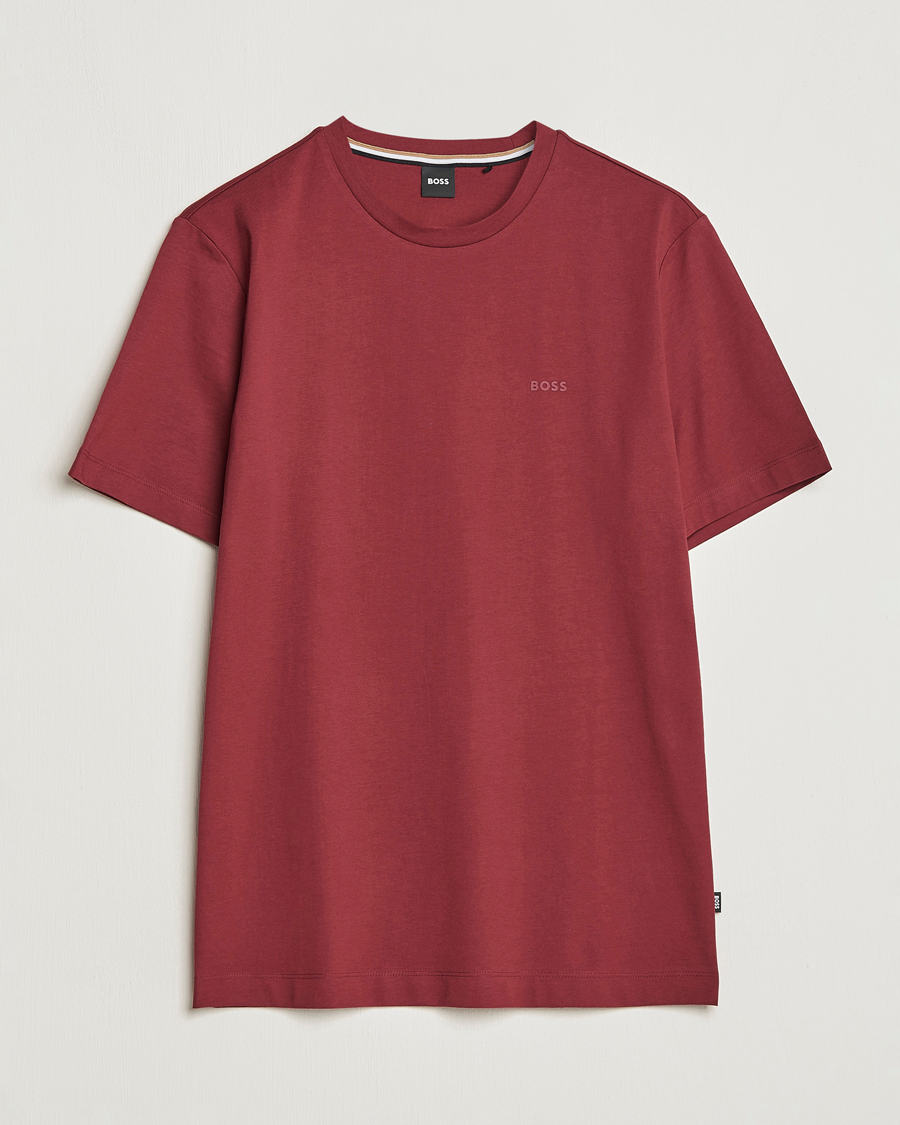 Herr | T-Shirts | BOSS BLACK | Thompson Crew Neck T-Shirt Dark Red