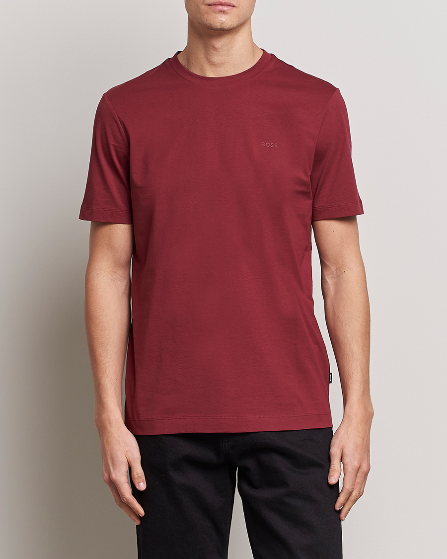 Herr | T-Shirts | BOSS BLACK | Thompson Crew Neck T-Shirt Dark Red