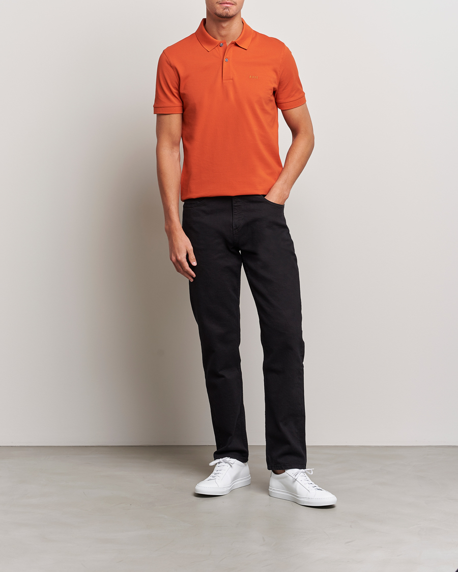 Herr | Pikéer | BOSS BLACK | Pallas Polo Dark Orange