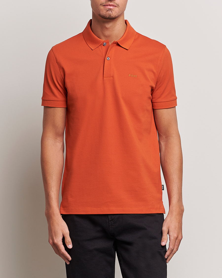 Herr | Pikéer | BOSS BLACK | Pallas Polo Dark Orange
