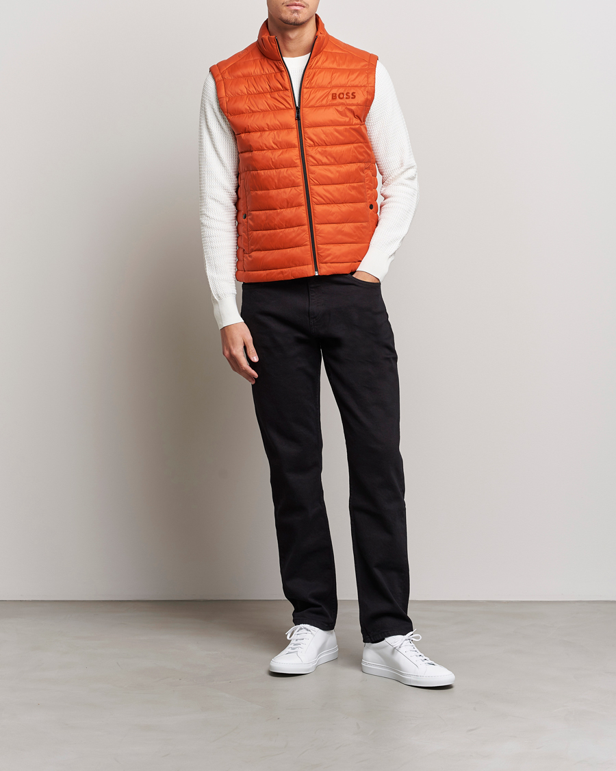 Herr | Jackor | BOSS BLACK | Calano Down Vest Dark Orange