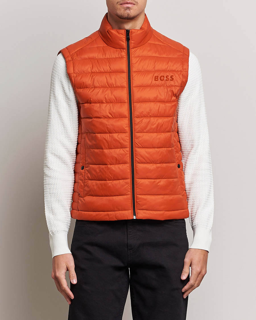 Herr | Jackor | BOSS BLACK | Calano Down Vest Dark Orange
