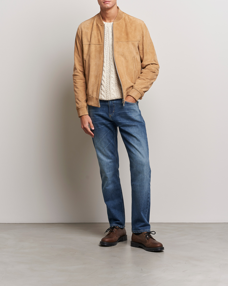 Herr | Jackor | BOSS BLACK | Malbano Suede Jacket Medium Beige