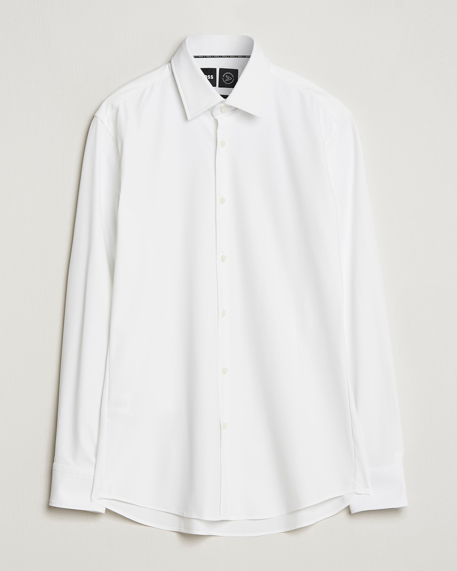 Herr | Skjortor | BOSS BLACK | Hank 4-Way Stretch Shirt White