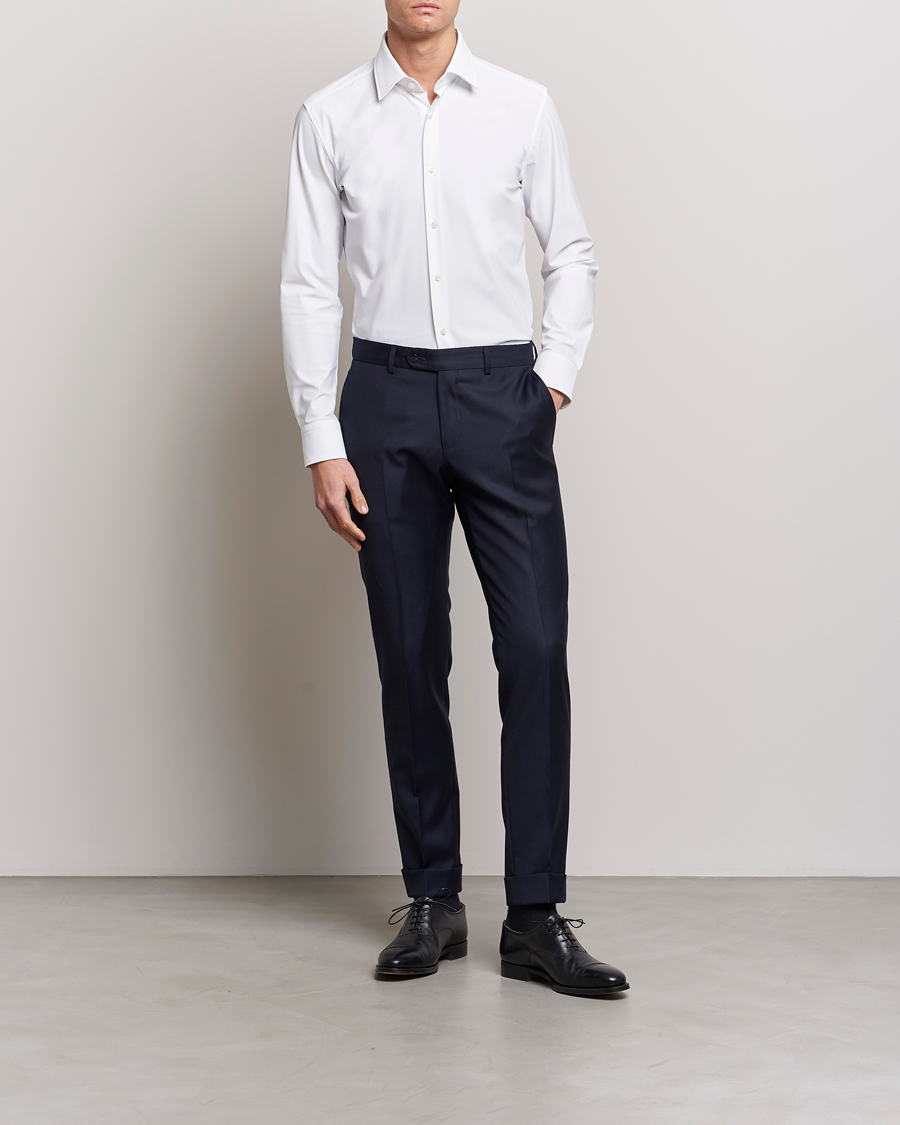 Herr | Skjortor | BOSS BLACK | Hank 4-Way Stretch Shirt White
