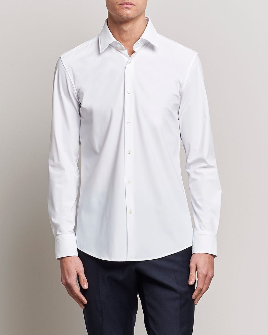 Herr | Skjortor | BOSS BLACK | Hank 4-Way Stretch Shirt White