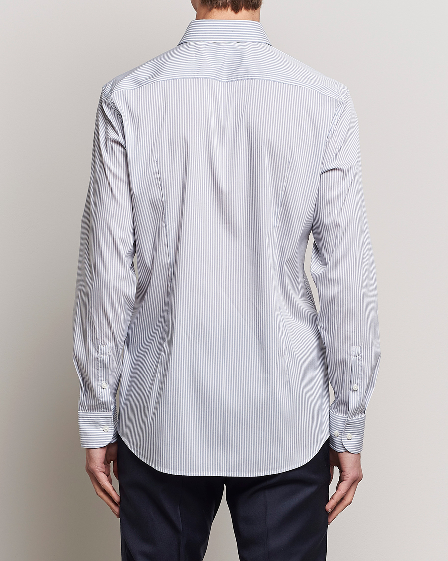 Herr | Skjortor | BOSS BLACK | Hank 4-Way Striped Stretch Shirt Open Blue
