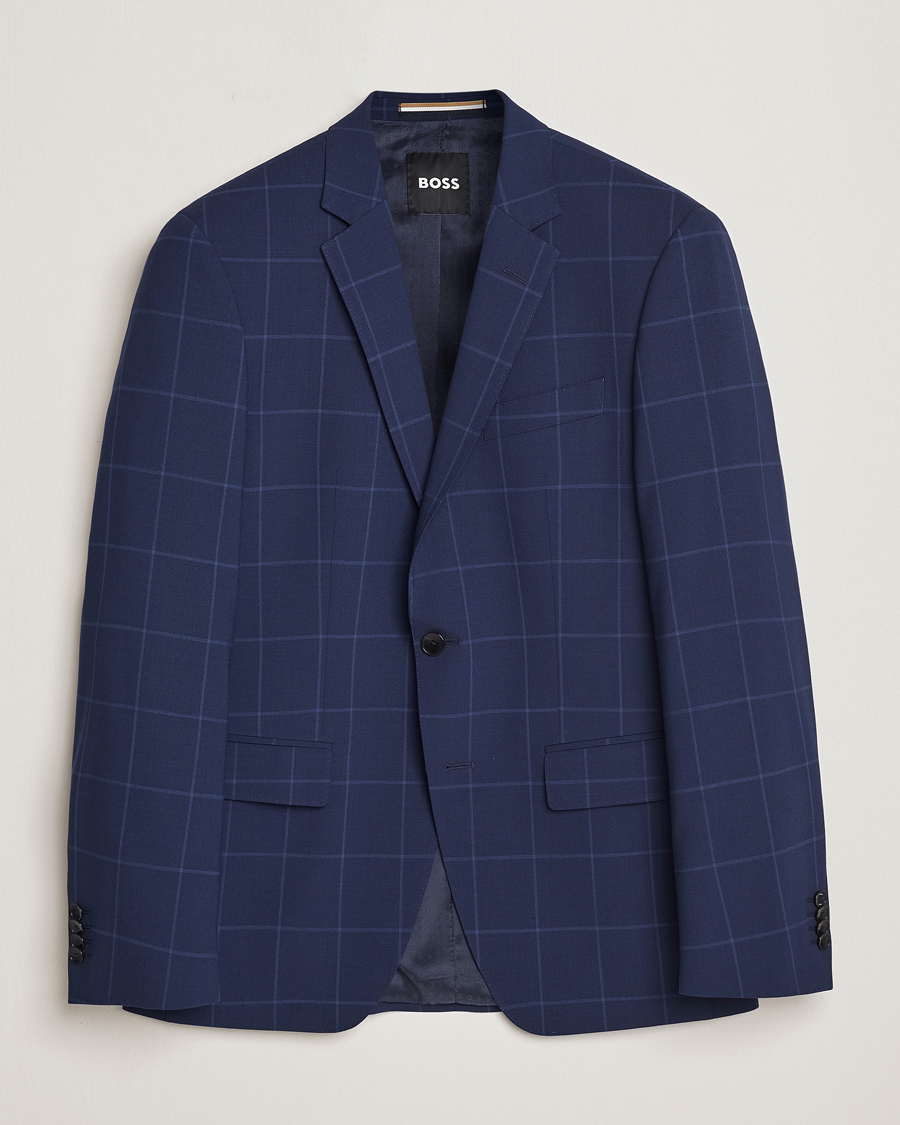 Herr |  | BOSS BLACK | Huge Checked Suit Blazer Dark Blue
