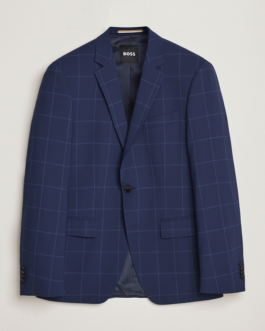 Herr | Kavajer | BOSS BLACK | Huge Checked Suit Blazer Dark Blue