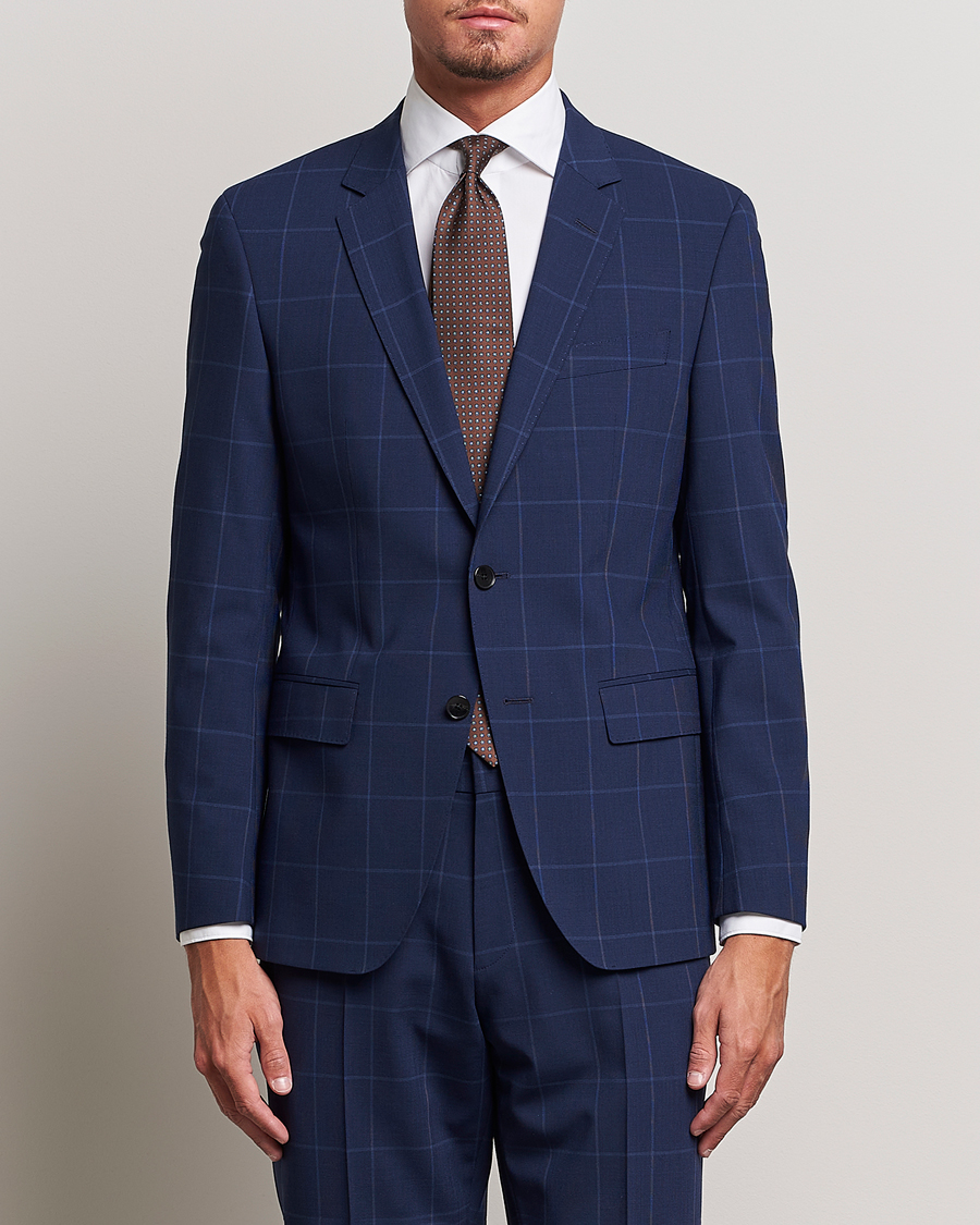 Herr | Kostymkavajer | BOSS BLACK | Huge Checked Suit Blazer Dark Blue