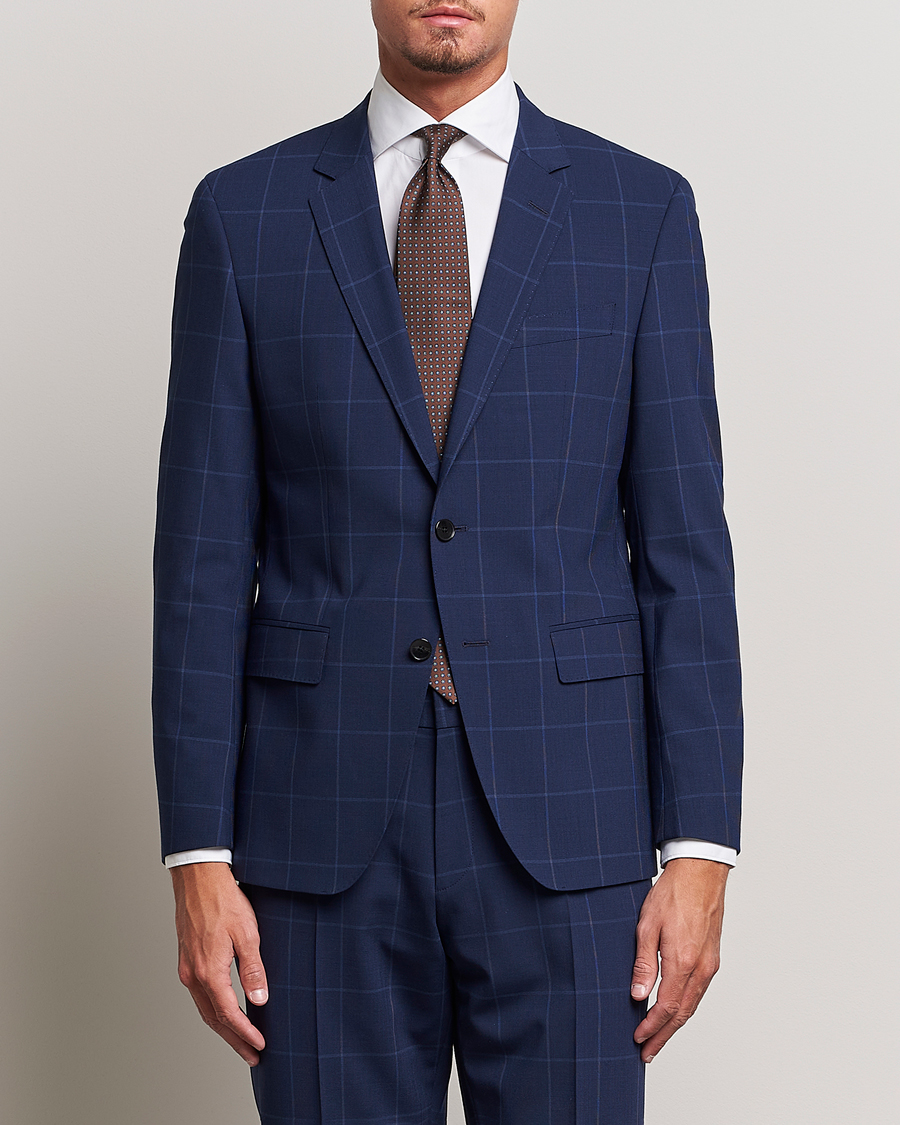 Herr |  | BOSS BLACK | Huge Checked Suit Blazer Dark Blue