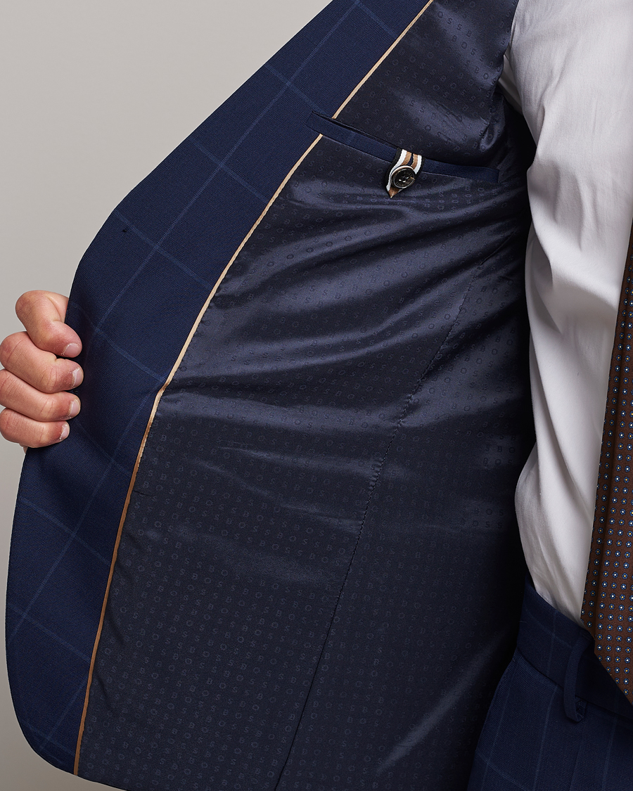 Herr | Kavajer | BOSS BLACK | Huge Checked Suit Blazer Dark Blue