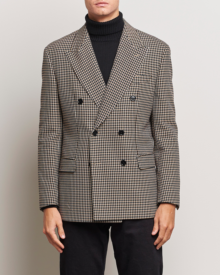 Herr | Kavajer | BOSS BLACK | Carper Tweed Checked Double Breasted Blazer Beige