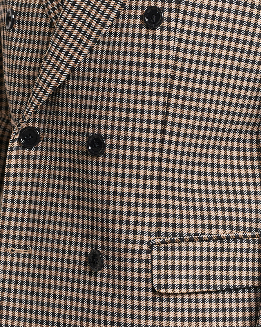 Herr | Kavajer | BOSS BLACK | Carper Tweed Checked Double Breasted Blazer Beige