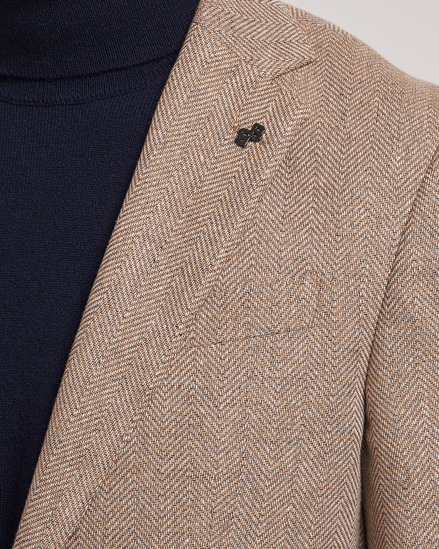 Herr | Kavajer | BOSS BLACK | Huston Herringbone Blazer Medium Beige