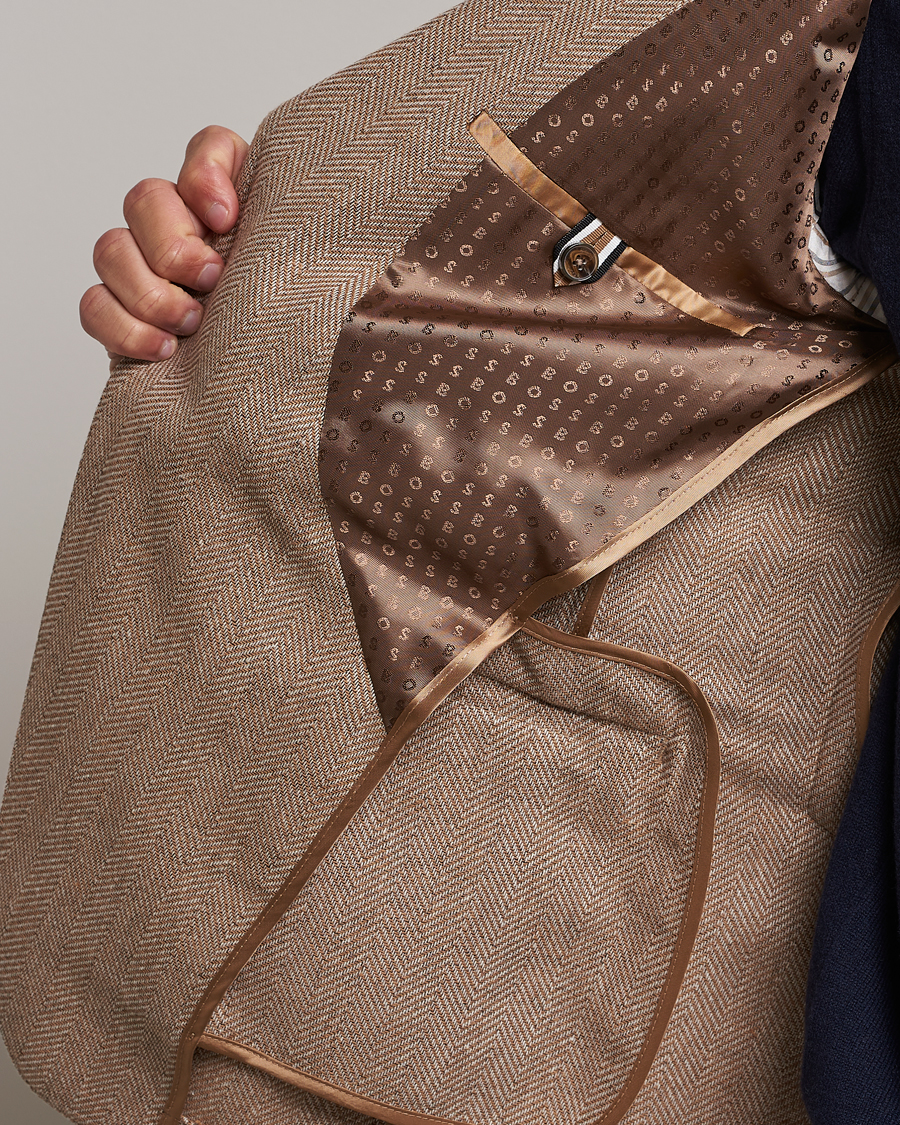 Herr | Kavajer | BOSS BLACK | Huston Herringbone Blazer Medium Beige