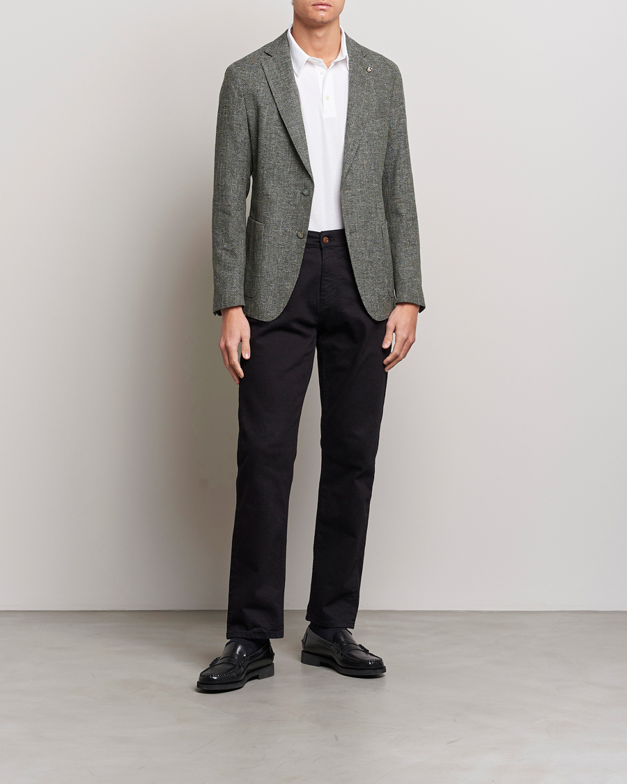Herr | Kavajer | BOSS BLACK | Hanry Cotton Patch Pocket Blazer Open Green