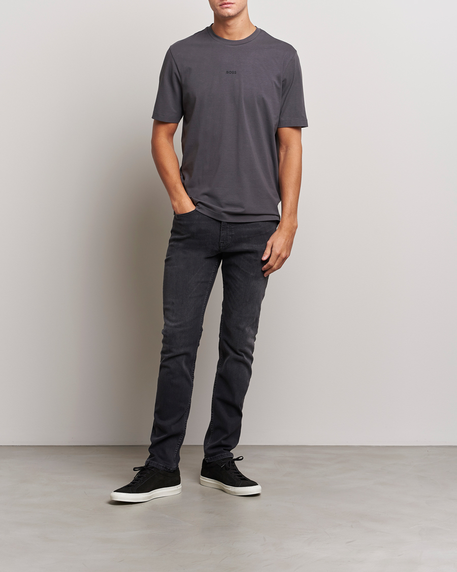 Herr | T-Shirts | BOSS ORANGE | Tchup Logo Crew Neck T-Shirt Dark Grey