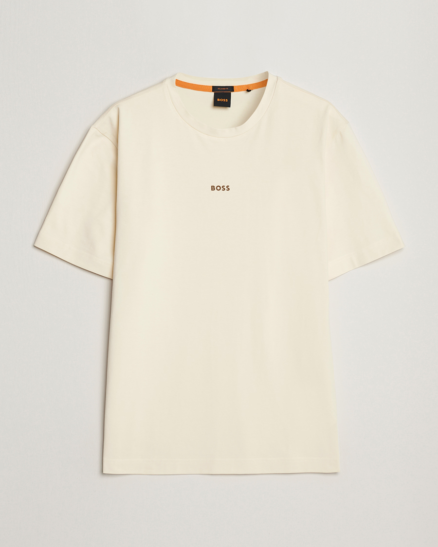 Herr | T-Shirts | BOSS ORANGE | Tchup Logo Crew Neck T-Shirt Light Beige
