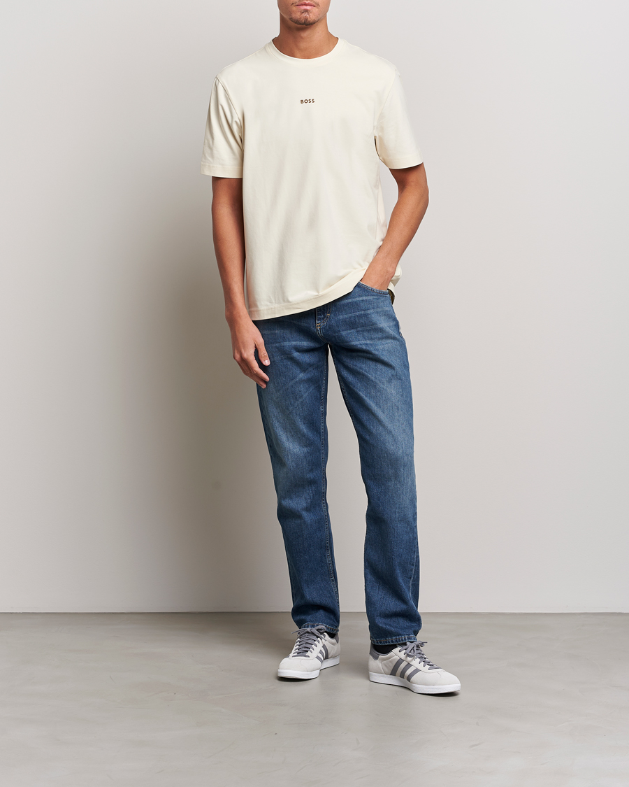 Herr | T-Shirts | BOSS ORANGE | Tchup Logo Crew Neck T-Shirt Light Beige